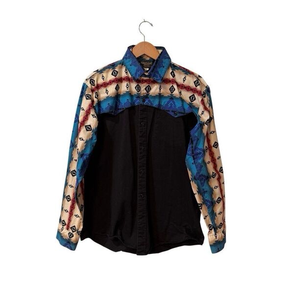 WILD WEST DESIGN Other - VINTAGE 90S WILD WEST DESIGN AZTEC SOUTHWEST WESTERN SHIRT L USA